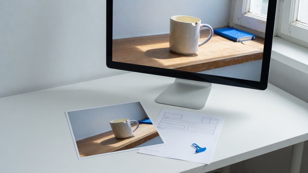 Converted PNG preview of the same ceramic mug photo beside a saved PNG file ready for a PNG-only form