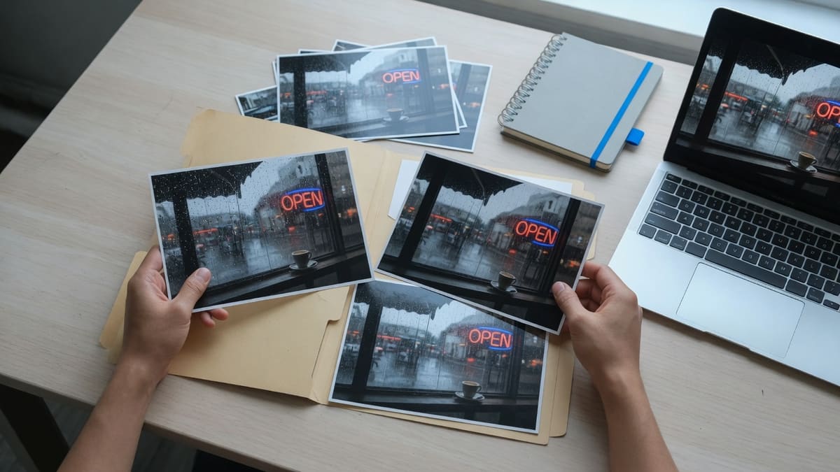 Hands choosing several PNG screenshot files from a folder on a computer before converting them to JPG