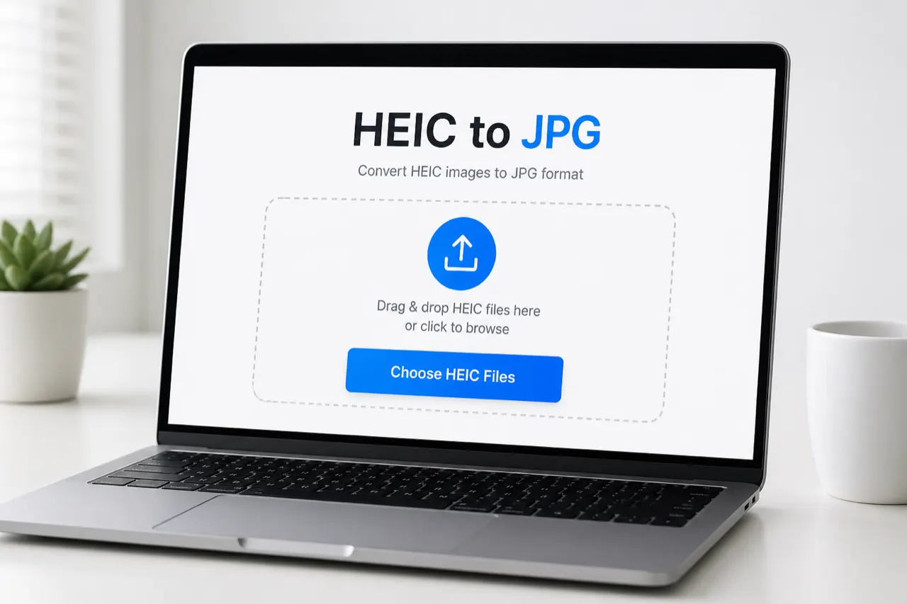 Choose HEIC files in the converter dropzone
