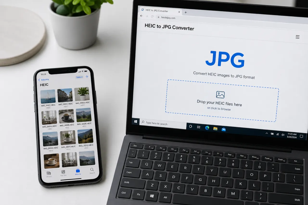 Convert HEIC to JPG on Windows in the browser without installing codecs